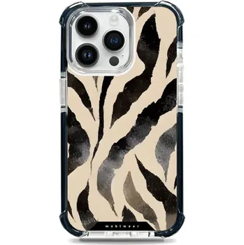 Pouzdro na mobilní telefon Odolný obal Mobiwear MagSafe Elite Bumper - Apple iPhone 14 Pro Max - DA53D Zebří (Odolný kryt, pouzdro, obal Mobiwear Elite Bumper na mobil Apple iPhone 14 Pro Max - DA53D Zebří, materiál Plast + TPU silikon + kov - zesílená ochrana telefonu, podpora)