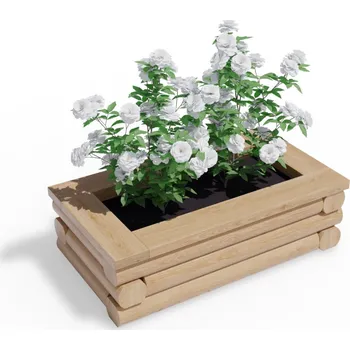 Květináč Vyvýšený dřevěný záhon 50 x 90 cm, výška 27,5 cm, obdélníkový