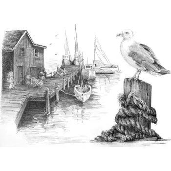 Výtvarná sada Royal Langnickel Malování SKICOVACÍMI TUŽKAMI- Racek