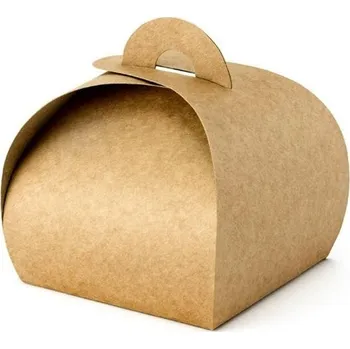 Krabička na výslužku PartyDeco Krabička na výslužku přírodní 6 x 6 x 5,5 cm 10 ks