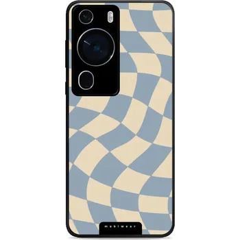 Pouzdro na mobilní telefon Lesklý kryt Mobiwear Glossy - Huawei P60 Pro - GA59G Modrá a béžová šachovnice (Prémiové lesklé pouzdro, obal, kryt Mobiwear Glossy na mobil Huawei P60 Pro - GA59G Modrá a béžová šachovnice, materiál Plast + TPU silikon - krytí po všech stranách,)