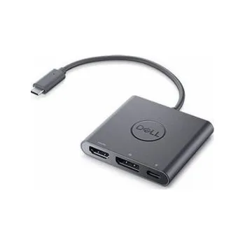 Video kabel Dell Adapter USB-C > HDMI + DisplayPort, mit Power Pass-Through (schwarz)