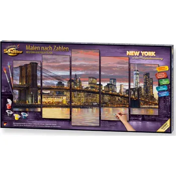 Desková hra Schipper Malování podle čísel - New York za úsvitu - Polyptych