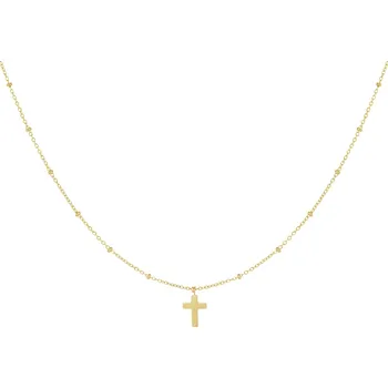 Náhrdelník ORNAMENTI Pozlacený náhrdelník Cross gold