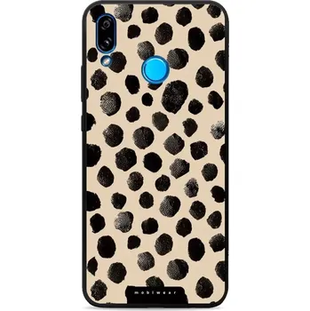 Pouzdro na mobilní telefon Lesklý kryt Mobiwear Glossy - Huawei P20 Lite - GA50G Černé puntíky (Prémiové lesklé pouzdro, obal, kryt Mobiwear Glossy na mobil Huawei P20 Lite - GA50G Černé puntíky, materiál Plast + TPU silikon - krytí po všech stranách, neošoupatelný potisk, tenké)