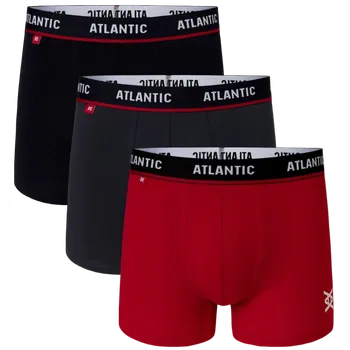 Boxerky Boxerky Atlantic 3MH-042 3 pack M Červená