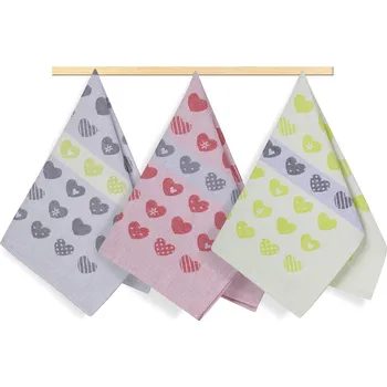 Utěrka Brotex Kuchyňská utěrka 50x70cm srdíčka