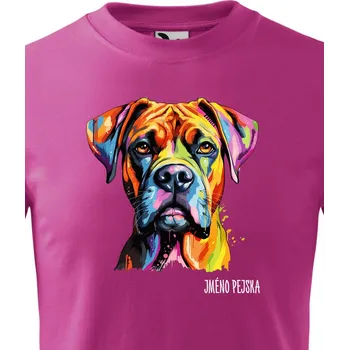 Chlapecké oblečení Dětské tričko Boxer, Barva Purpurová, Velikost 110 cm/4 roky, Canvas Dětské tričko 2434