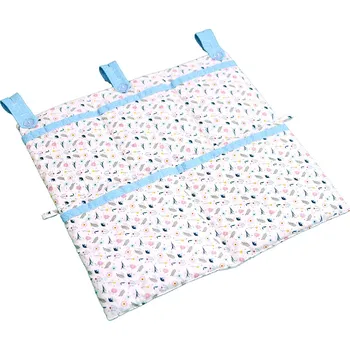 Dětská postýlka Eva Kiedroňová Látkový kapsář - Jarní louka s modrými tečkami