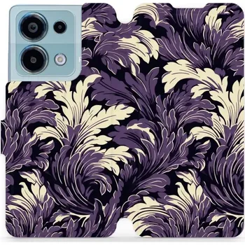 Pouzdro na mobilní telefon Flipové pouzdro Mobiwear - Xiaomi Redmi Note 13 Pro 4G / Poco M6 Pro 4G - VA46S Fialové rostliny (Knížkové flip pouzdro, obal, kryt na mobil Xiaomi Redmi Note 13 Pro 4G / Poco M6 Pro 4G - VA46S Fialové rostliny, materiál Umělá kůže + TPU - ochrana 360°,)