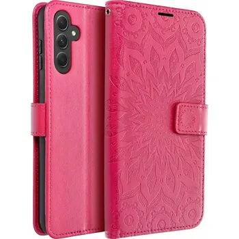 Pouzdro na mobilní telefon Flipové pouzdro Coolcase Mezzo na mobil Samsung Galaxy S24 Plus - Magenta mandala (Flip kryt či obal Forcell MEZZO na mobil Samsung Galaxy S24+ Magenta mandala)