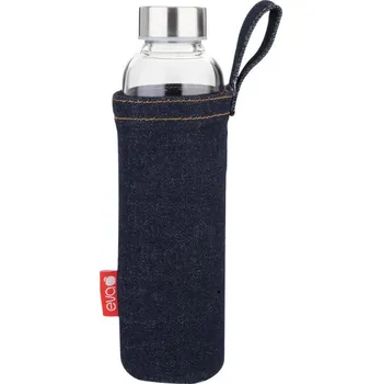 Láhev Forever Eva Skleněná láhev s džínovým obalem 0,5 l