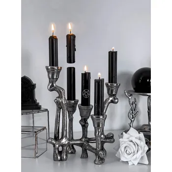 Svícen dekorace (svícen) KILLSTAR - Ossuary - Silver