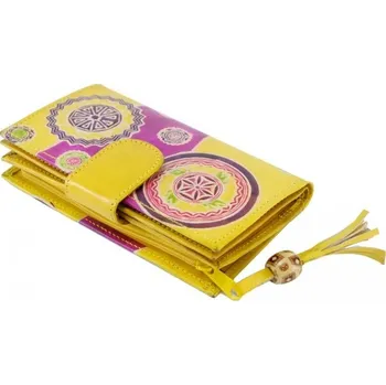 Dámská kožená peněženka, žlutá