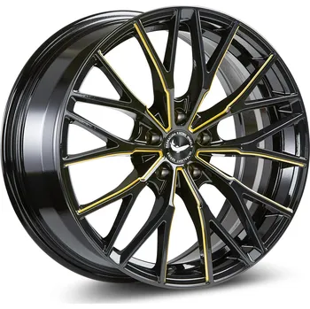 Alu kolo Barracuda PROJECT 3.0 černá lesklá / zářivá zlatá 10×20" 5×112 ET 28