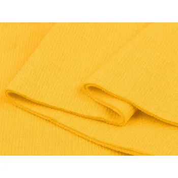Elastický bavlněný náplet žebrovaný - tunel 16x80 cm - 37 (160) žlutá