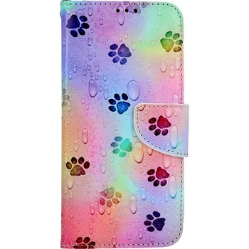 Pouzdro na mobilní telefon Pouzdro Samsung A34 knížkové Tlapky (kryt neboli obal na Samsung A34)