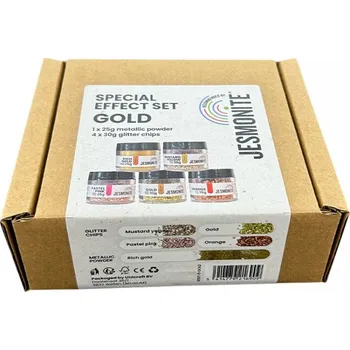 Kosmetická sada Jesmonite sada pro speciální efekty 5 kusů zlatá