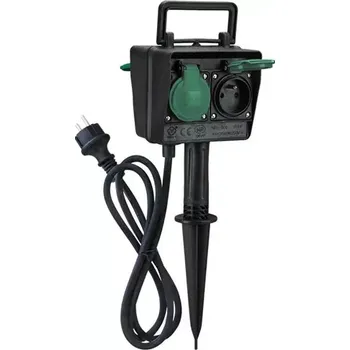 Elektrická zásuvka Přenosný zahradní sloupek - 4 zásuvky (Přenosný zahradní elektrosloupek)