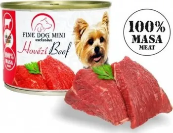 Krmivo pro psa FINE DOG Exclusive Adult Mini konzerva 100 % masa Beef 200 g