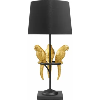 Lampička Stolní lampa WILDLIFE PARROT 75 CM černá zlatá