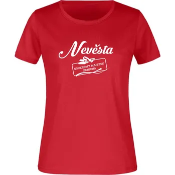 TUKAN AGENCY Dámské tričko Nevěsta Barva: Červená, Velikost: XL