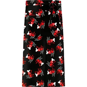 Gastro oděv TOMA Kuchařská zástěra nízká TOMA s kapsou - čertík T-1465