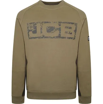 Pánská mikina JCB Trade Crew olivová pánská pracovní mikina M