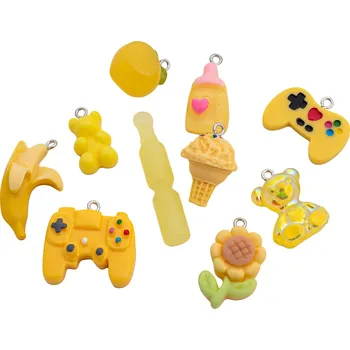 Dětské ozdoby 10 ks - žluté