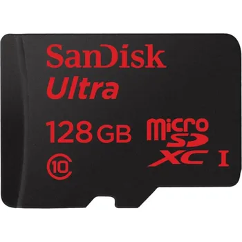 Paměťová karta SanDisk Ultra microSDXC 128 GB UHS-I U1 80 MB/s + SD adaptér