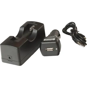 Svítilna Yate Autonabíječka pro baterie Li-Ion 18650 s USB kabelem