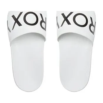 Dámské žabky Roxy dámské pantofle Slippy II White/Black Basic | Bílá | Velikost 8 US