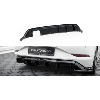 Nárazník Zadní difuzor Volkswagen Polo GTI Mk6 Facelift černý lesklý plast