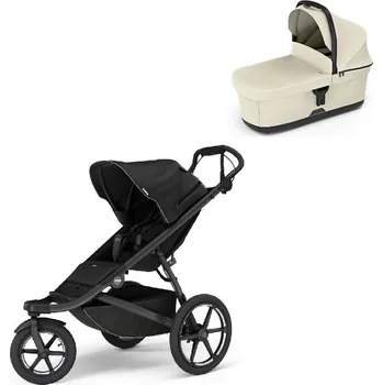 Kočárek Thule Urban Glide 3 Black + korbička Soft beige