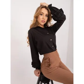 Dámská košile Dámská košile s ozdobnými knoflíky černá