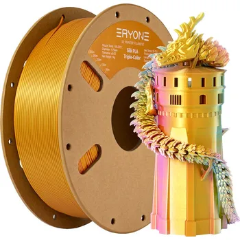 Filament ERYONE Triple-Color Silk PLA - Jewel Green&Orange Red&Gold (1.75mm | 1 kg)