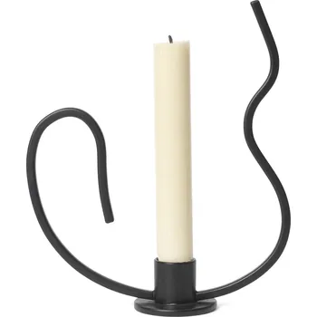 Svícen Ferm Living, Svícen na klasickou svíčku Valse nízký 18,4 cm - Formadore