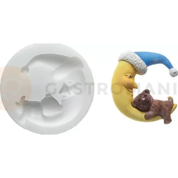 Kuchyňská sůl Silikonová forma na cukrovou hmotu ve tvaru spícího medvídka - SLK209, 94x79 mm | SILIKOMART, SugarFlex