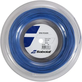 Struna na výplet tenisové rakety BABOLAT RPM POWER ELECTRIC BLUE 200 m tenisový výplet - 1,30 mm