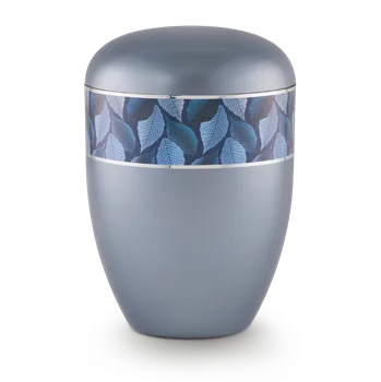 Smuteční dekorace Ekologická urna Leaves - Šedá
