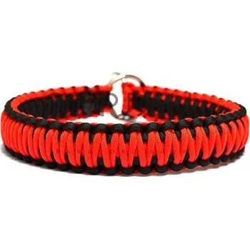Obojek pro psa Cordell paracord stahovací obojek střední - červený - Velikost 45cm, Barva Červená 02