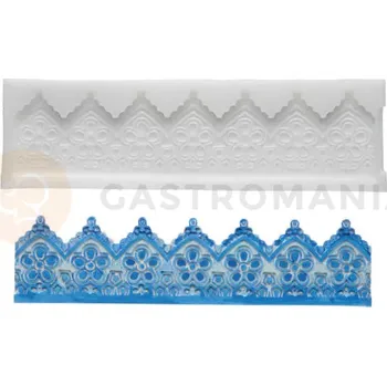 Kuchyňská sůl Silikonová forma na cukrovou hmotu s motivem krajky - SLK276, 176x44 mm | SILIKOMART, SugarFlex