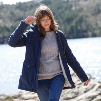 Dámská parka Nepromokavá parka s fleecovou podšívkou nám. modrá 40