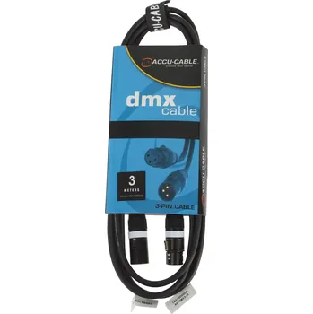 Audio kabel ADJ AC-DMX3/3 3 p. XLRm/3 p. XLRf 3m DMX + prodloužená záruka 3 roky