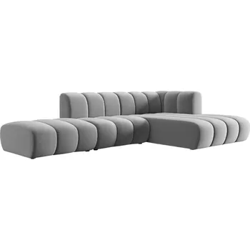 Pohovka Micadoni Sametová rohová pohovka Lupine 294 cm, pravá