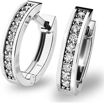 Náušnice Dámské náušnice kruhy se zirkony 10894-B-ZIR