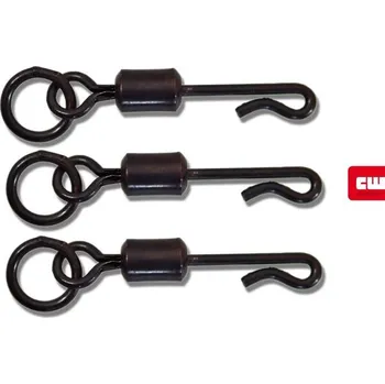Carp Whisperer rychlovýměnné obratlíky s očkem Quick Change Ring Swivel 10 ks vel. 8 (QCRS)