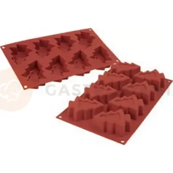 Kuchyňská sůl Silikonová forma SF108 PINO - 8 x vánoční stromek 81 ml | SILIKOMART, Classic Premium