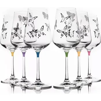 Sklenice Sklenice na víno Sandra BUTTERFLY 350ml 6ks * (Cena za balení 6 kusů)