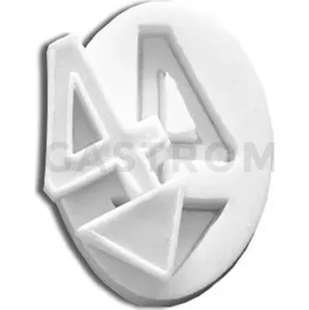 Kuchyňská sůl Silikonová forma pro cukorovou hmotu ve tvaru čísla 4 - SLK004, 53x25 mm | SILIKOMART, SugarFlex